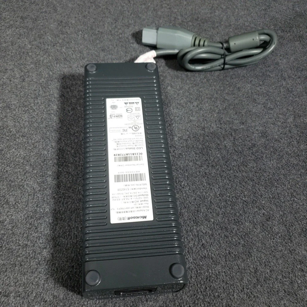 Microsoft Xbox 360 AC Adapter Power‎ Supply 175W Gray HP-AW175EF3